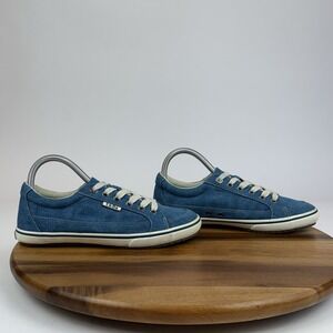 Womens Taos‎ Moc Star Blue Distressed Casual Lace Up Sneakers Shoes Size 7.5 M